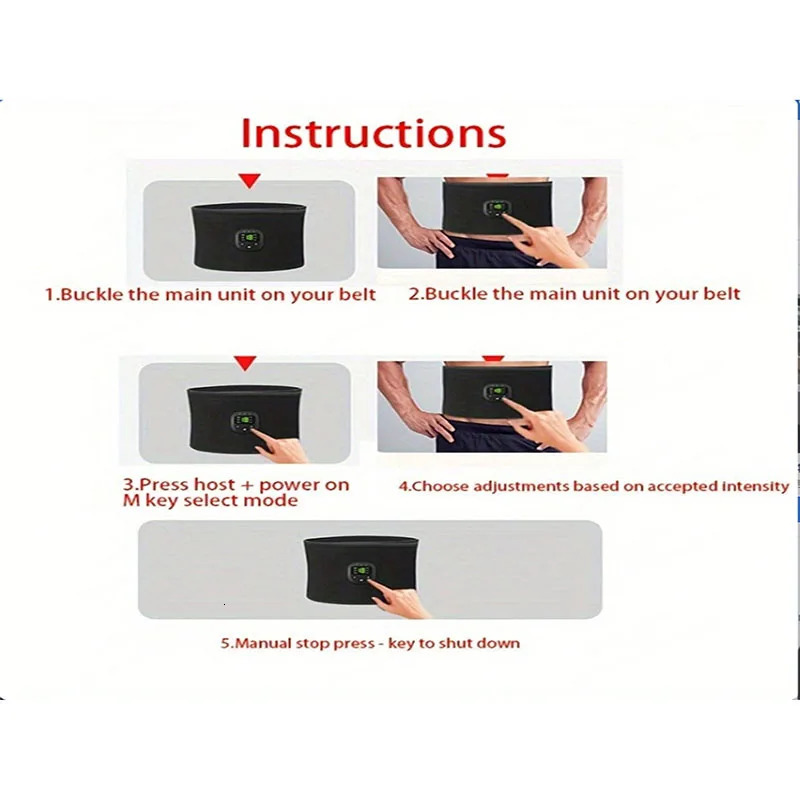 Waist Massager Portable Fat Burning USB Charging Shaper Electric Arm Hip Leg Trainer Weight Loss Shaping Belt Fitness Massager 250424