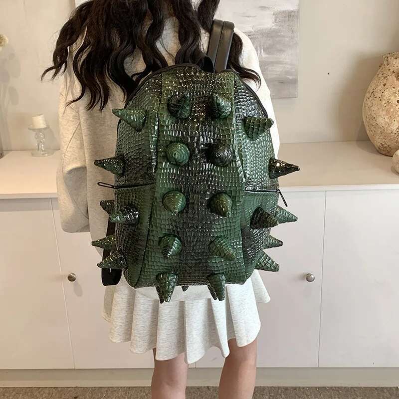 Hedgehog Pattern Backpack School Outdoor Funny Personality Riding Backpacks Creative Bags For Women Men Large Capacity Bag
