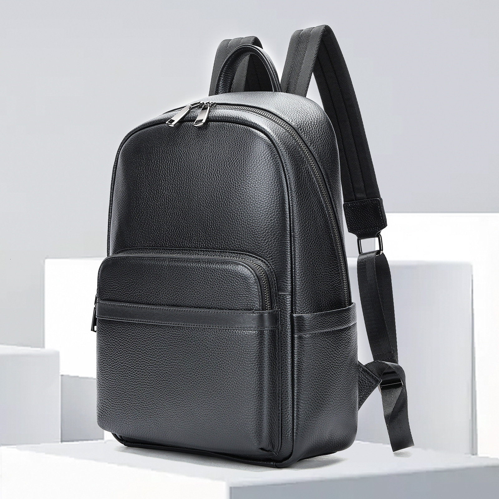 Malunte genuine leather cowhide backpack, men's bag, high-end business computer backpack collection, men