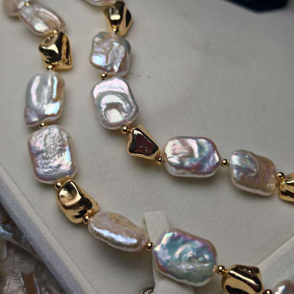 Alien Natural Baroque Freshwater Pearl Necklace With A Female Niche Design, Fashionable OT Buckle, High-End Feeling, Collarbone Chain, New Style
