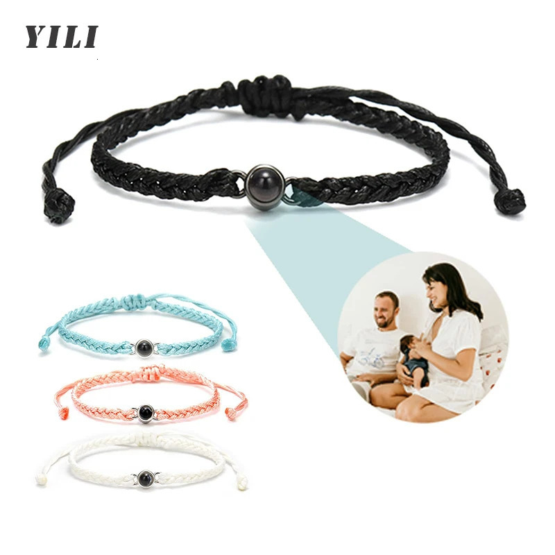 Custom Bracelets with Picture inside Customized Projection Bracelets with Pos Bracelet Personalized Po Memorial Gifts 250430