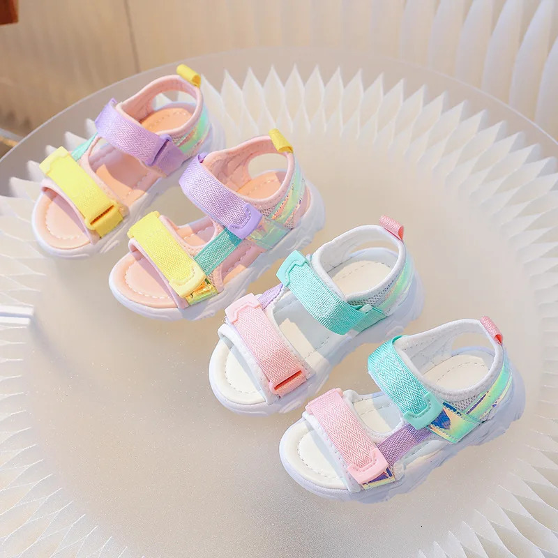 Childrens Sandals Summer Soft Bottom Princess Version Childrens Shoes Little Girls Beach Shoes Girls Shoes 250430