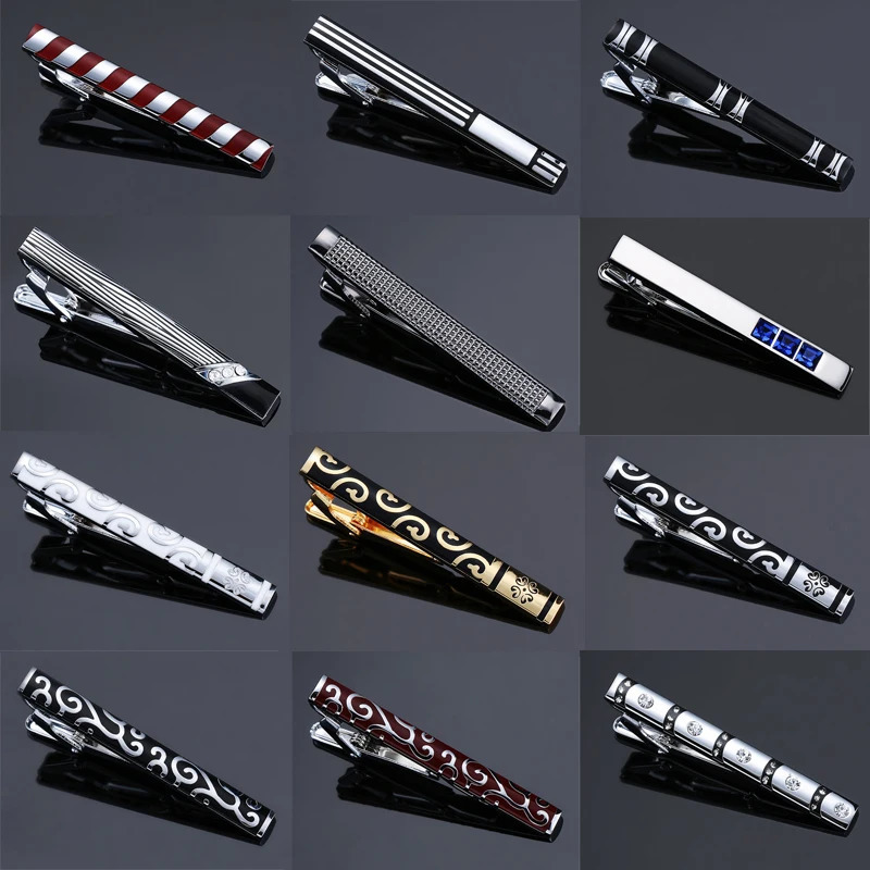 DY high-quality enamel mens wedding tie clip high-end exquisite pattern crystal tie clip Free Delivery 250430
