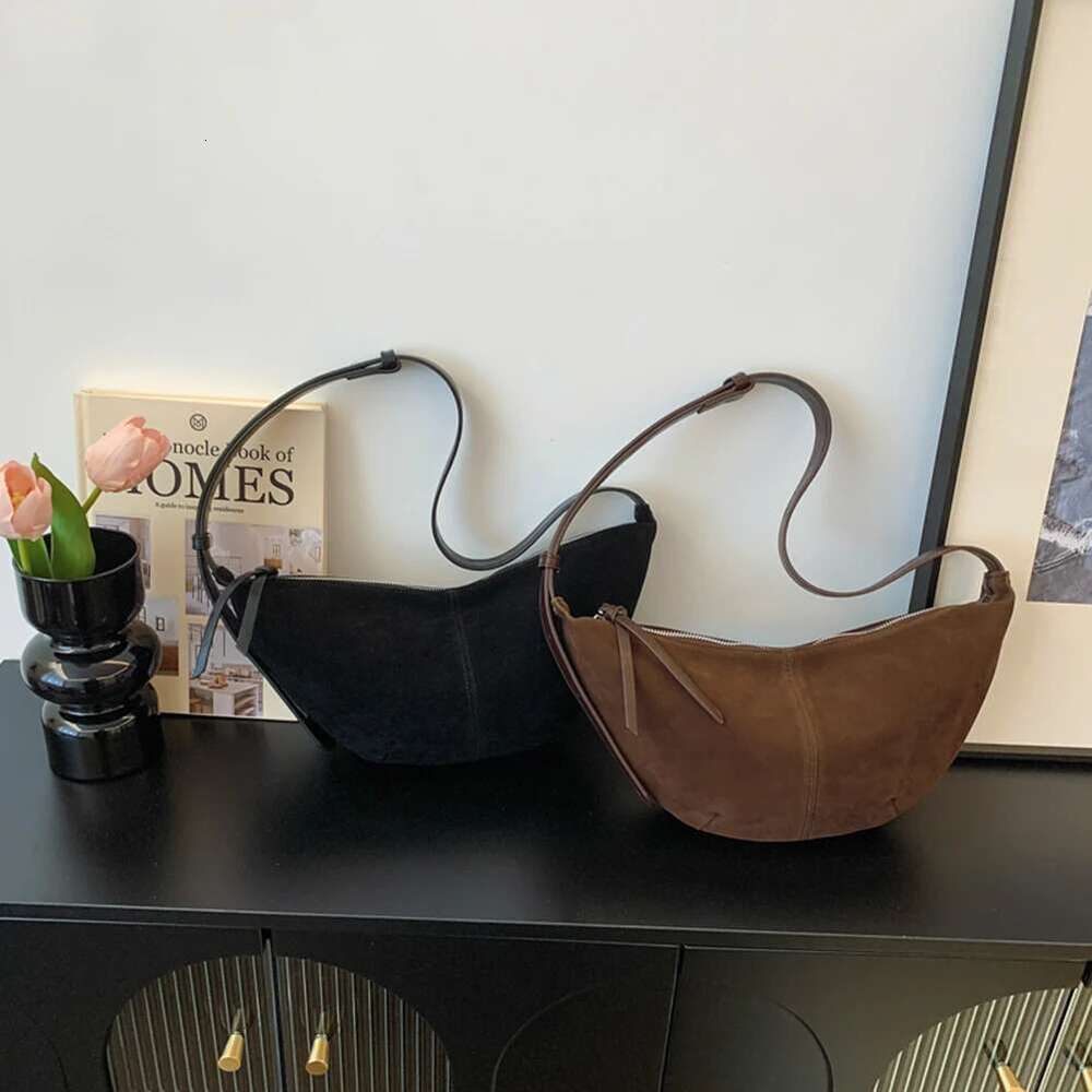 designer bag Crescent Women Men Adjustable Strap Shoulder Suede Multi-pocket Crossbody Dumpling Bag for Work Travel