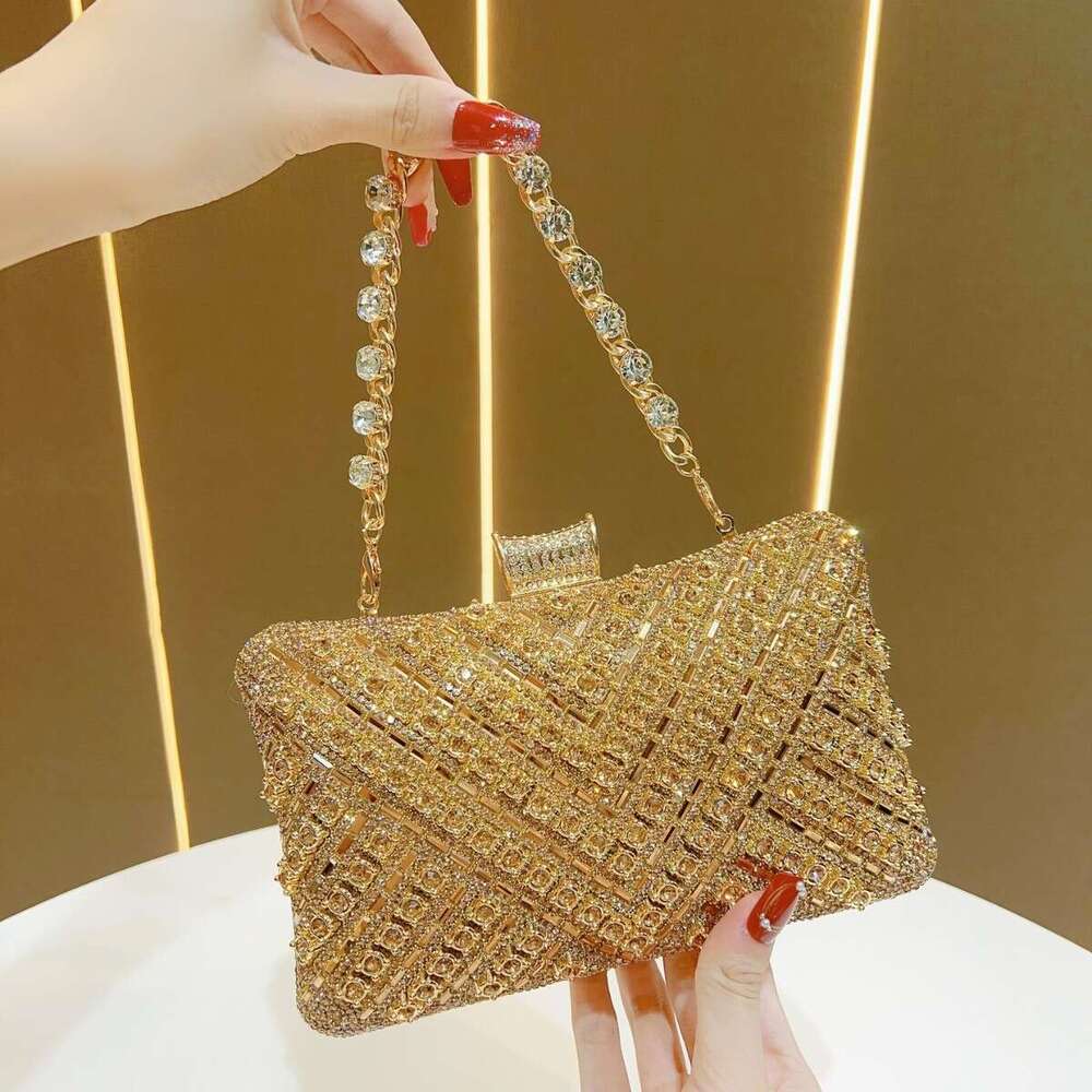 Dinner Bag New Dress Celebrity Water Diamond Handheld Qipao Small Single Shoulder Crossbody Evening Bag Women S Handbag KQ