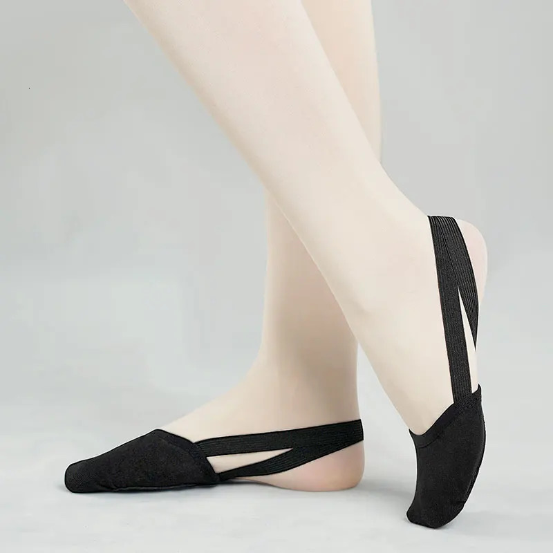 Rhythm gymnastics shoes elastic half shoes ballet shoes ballet smooth shoes dance shoes ultra-fine fiber girls rens womens belly leather shoes 250425
