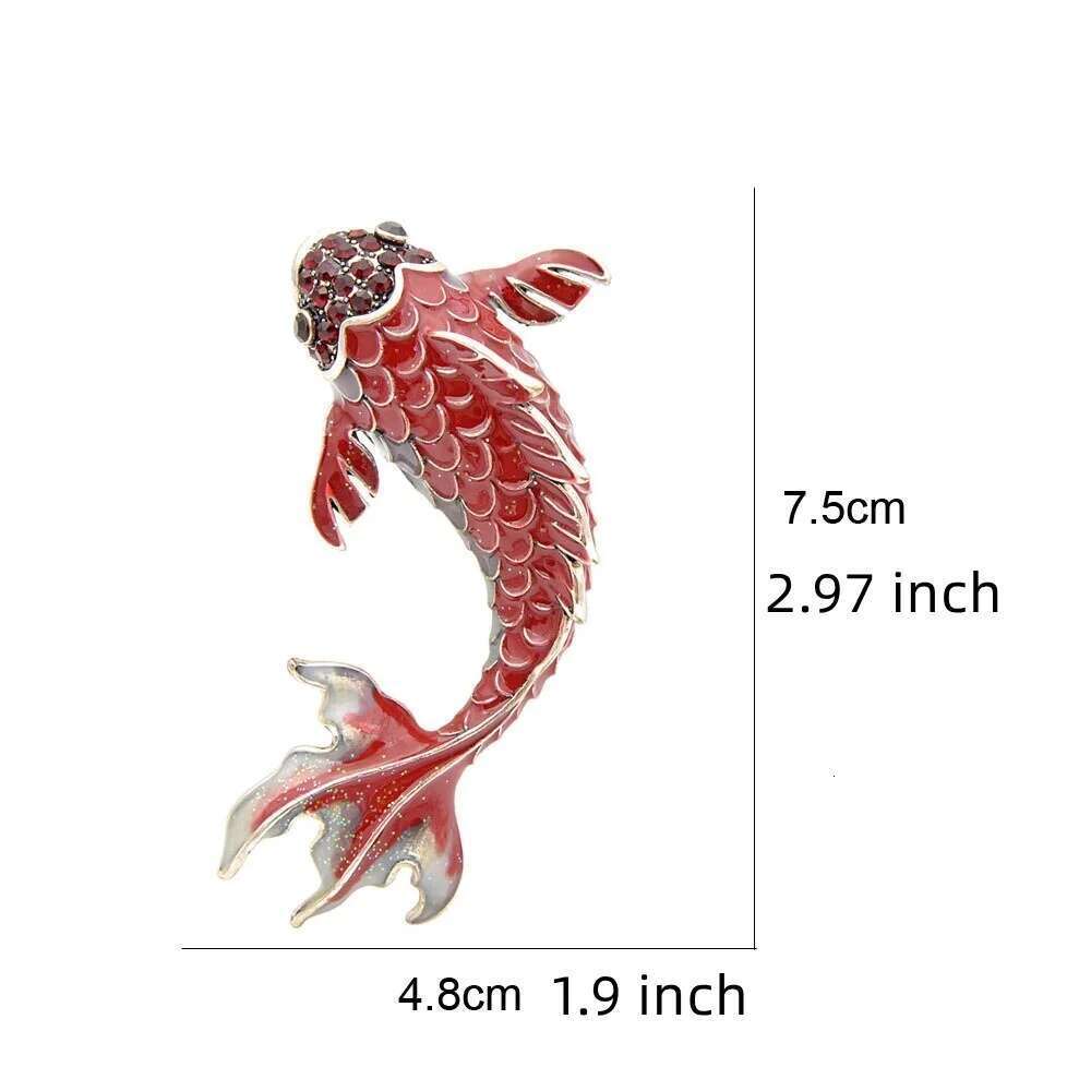 Cute Fish Enamel Brooches For Women Men Large Carp Pins Koi Animal Pin Fashion Girls Jewelry Coat Brooch Accessories Gift