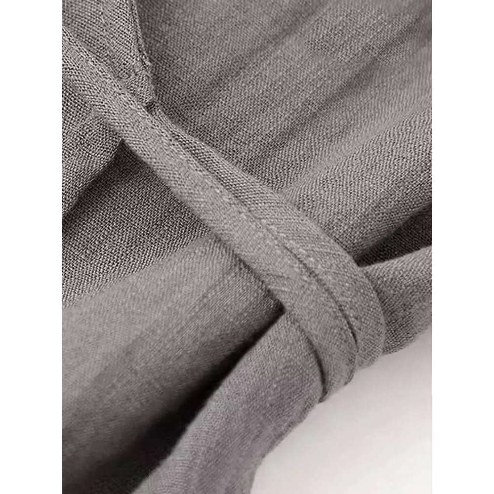 Trza-Women's Textured Crossover Kimono Blouses, Side Ties, Long Sleeves, Loose, Female Shirts, Chic Tops, Fashion