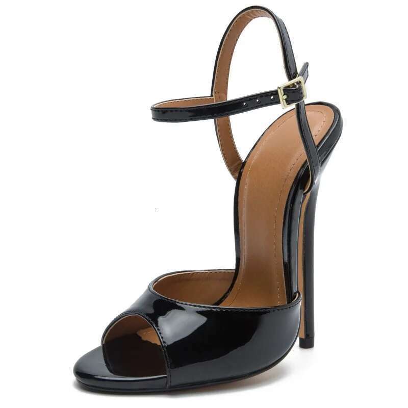 New Ladies Party COS Sandals Ankle Strap Woman Thin High Heels Mujer Peep Toe Narrow Band Pumps Ance Wedding Fetish Shoes