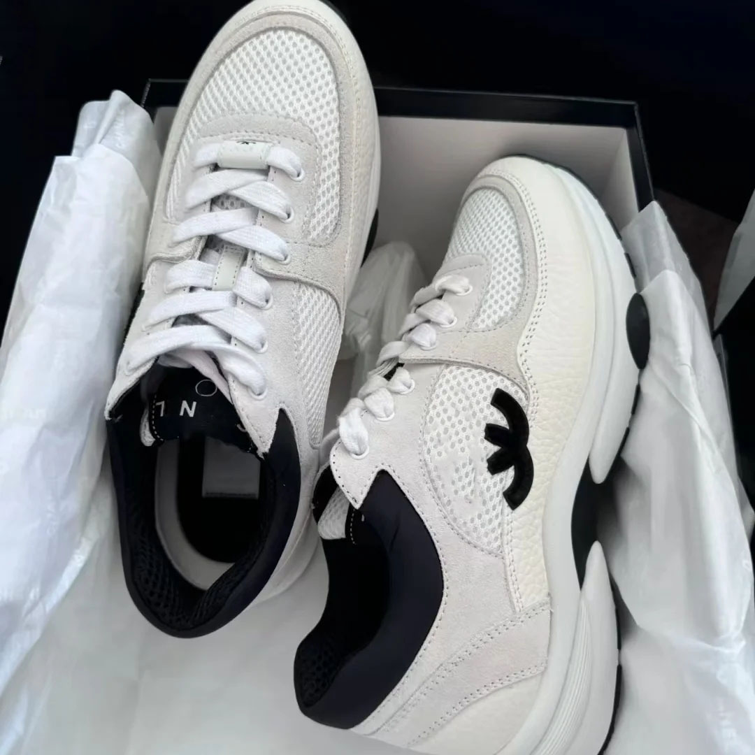 Paris spring version daddy silver shoes female students thick sole sports increase running casual shoes Luxury designer women shoes sneakers