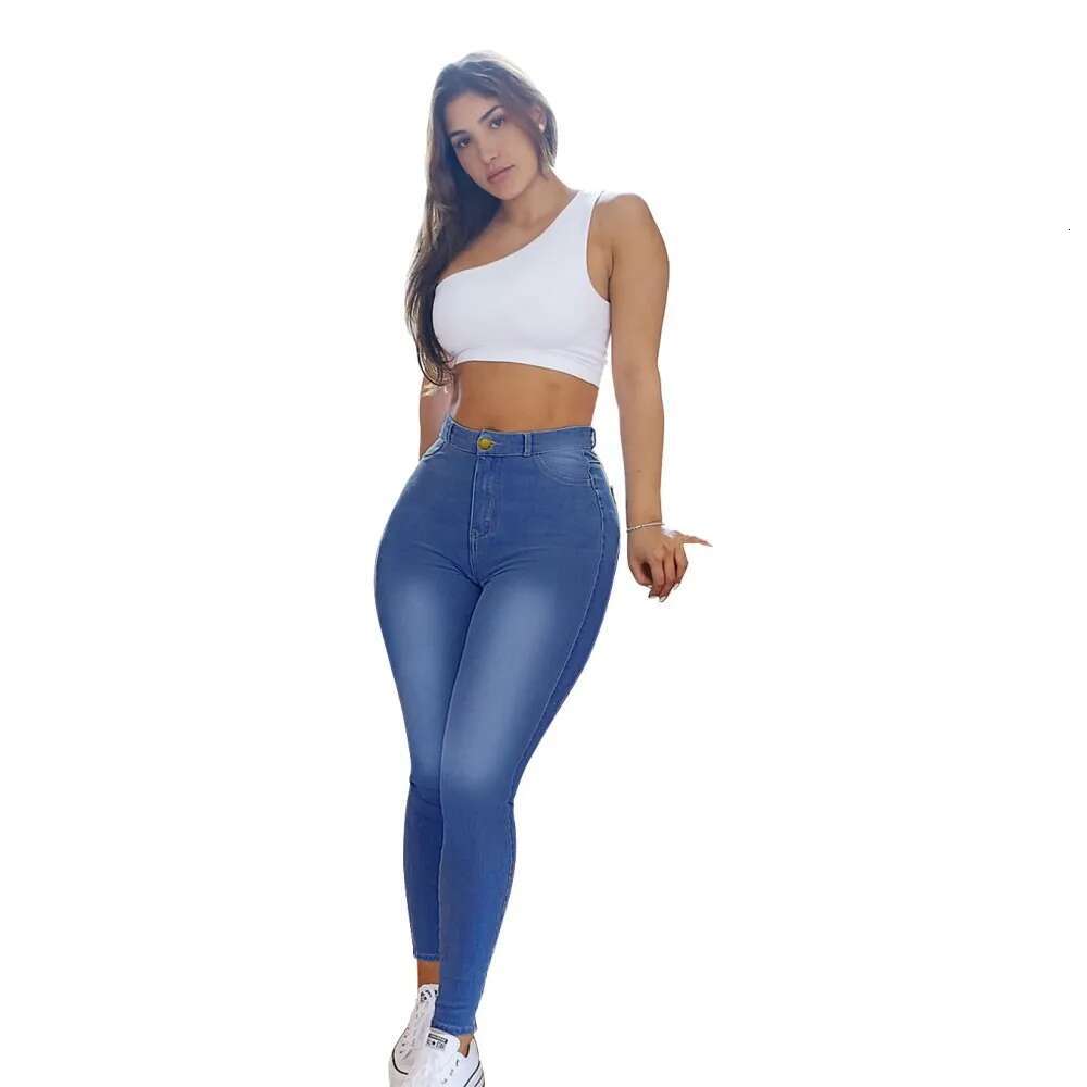 fashion Hot Sale Women's Stretch Jeans Fashion Slim Denim Pencil Pants Casual Skinny Trousers Female Clothing S-2XL Drop Shipping