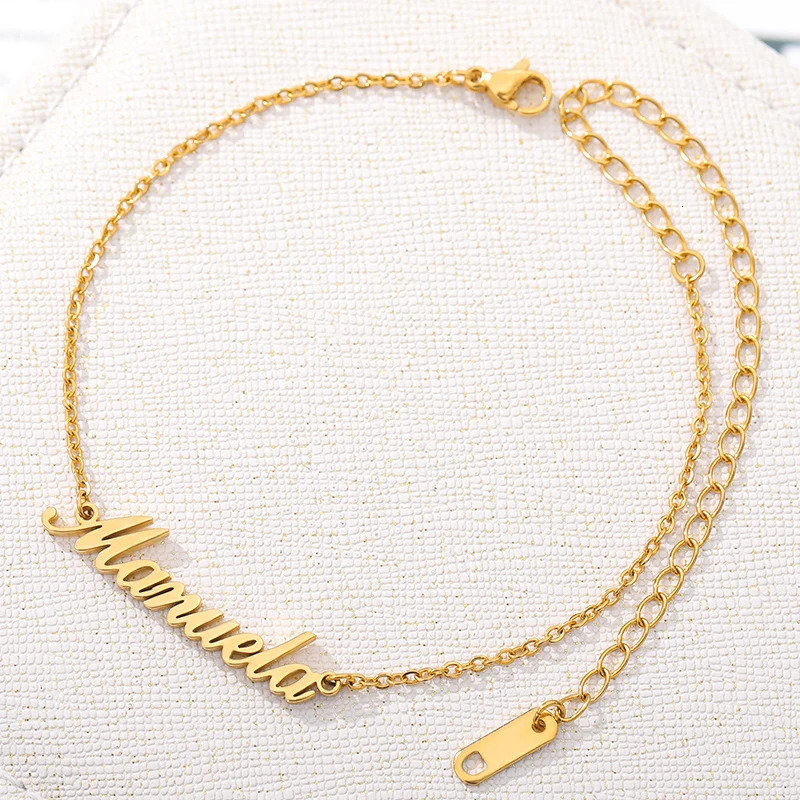 Personalized Name Bracelets For Women Stainless Steel Charms Bracelet Handmade Jewellery Custom Name Bracelet BFF Pulseras Mujer 250430