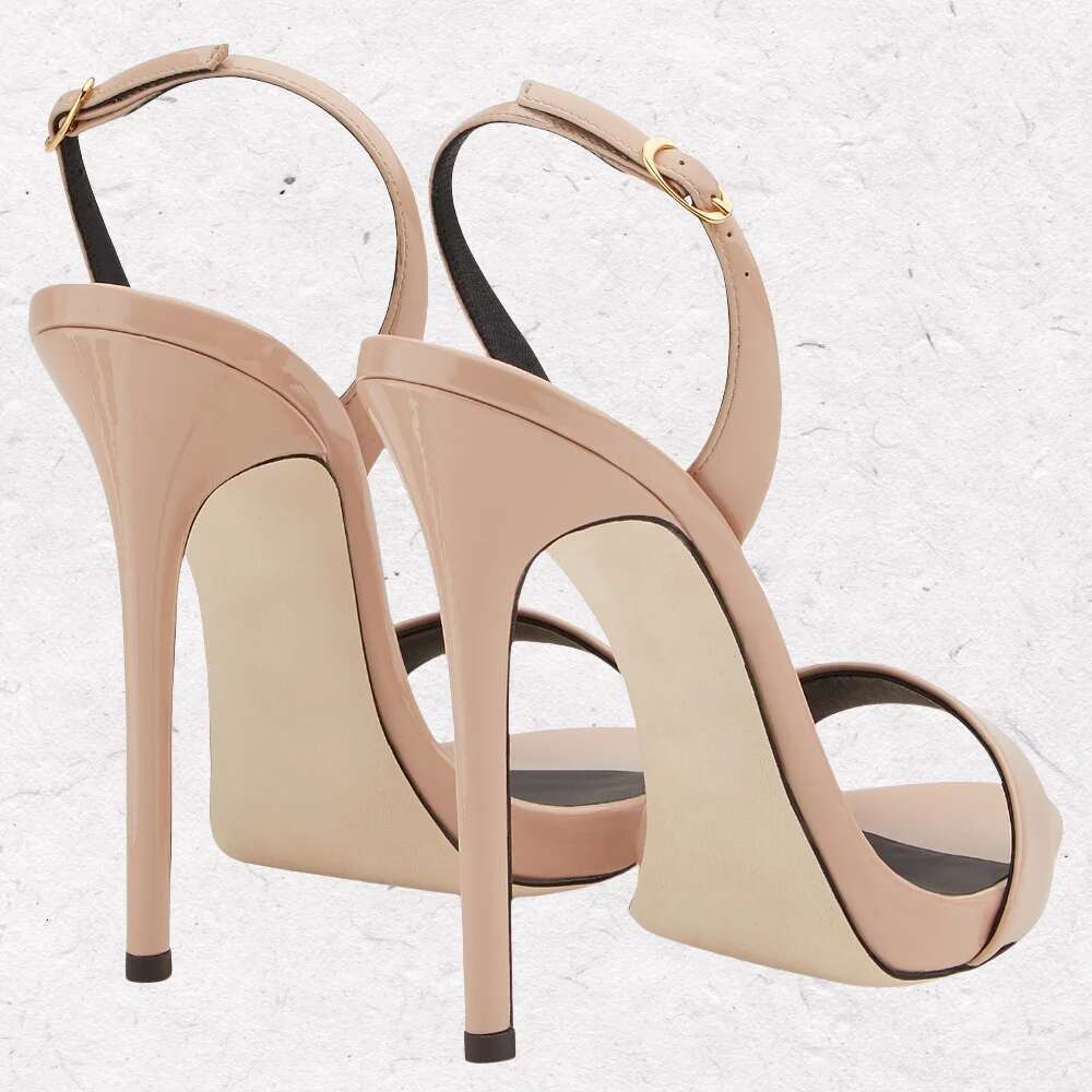 Summer Open Sandals Buckle Women Round Toe Fashionable High Dress Party Shoes Multifunctional Stiletto Heels