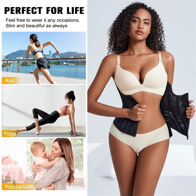 MiiOW waist trainer tight corset womens binding device shape abdominal wrap body weight loss belt flat abdomen exercise shaping 250430
