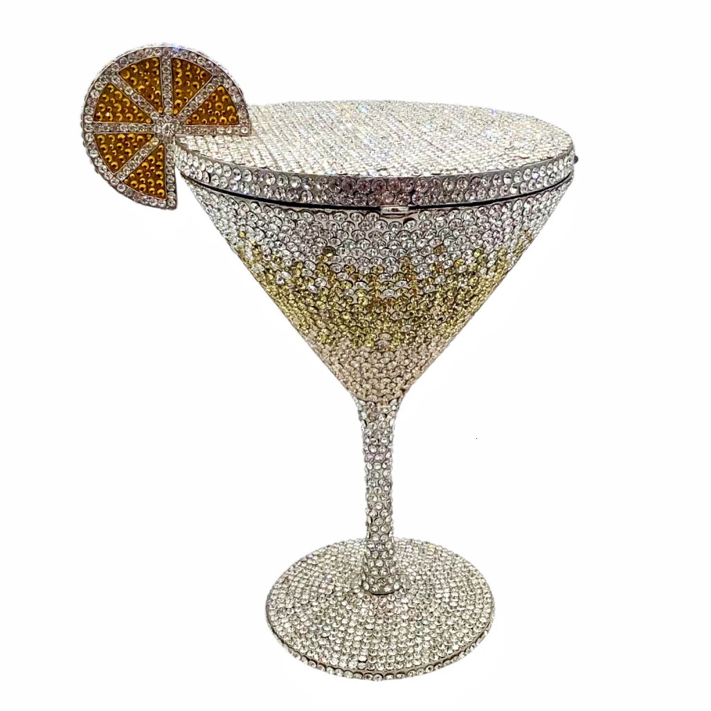 Martin cocktail glass diamond evening bag ly arrived crystal bridal handbag dinner womens wallet 250428