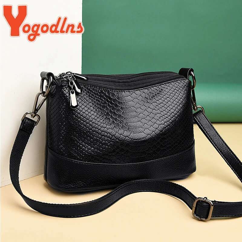 Vintage Crocodile Patte Crossbody For Women PU Leather Shoulder Phone Messenger Bag Mommy Handbag Bolsa