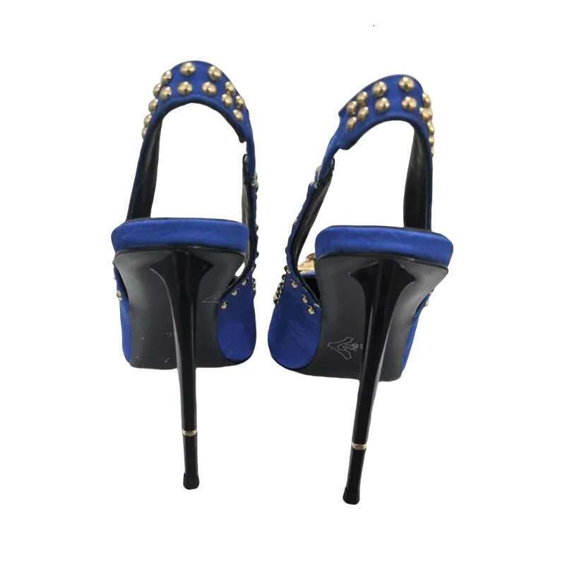 2025Pointed Back Strap Shoes Luxurious Embroidered Brand Designer Women Sandals Metal Toe Ladies High Heels