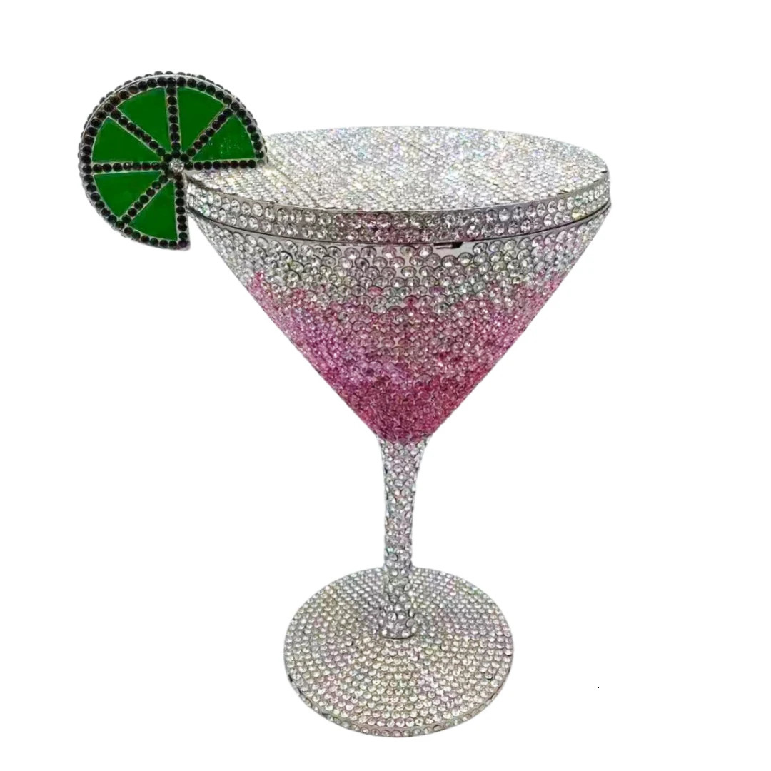 Martin cocktail glass diamond evening bag ly arrived crystal bridal handbag dinner womens wallet 250428
