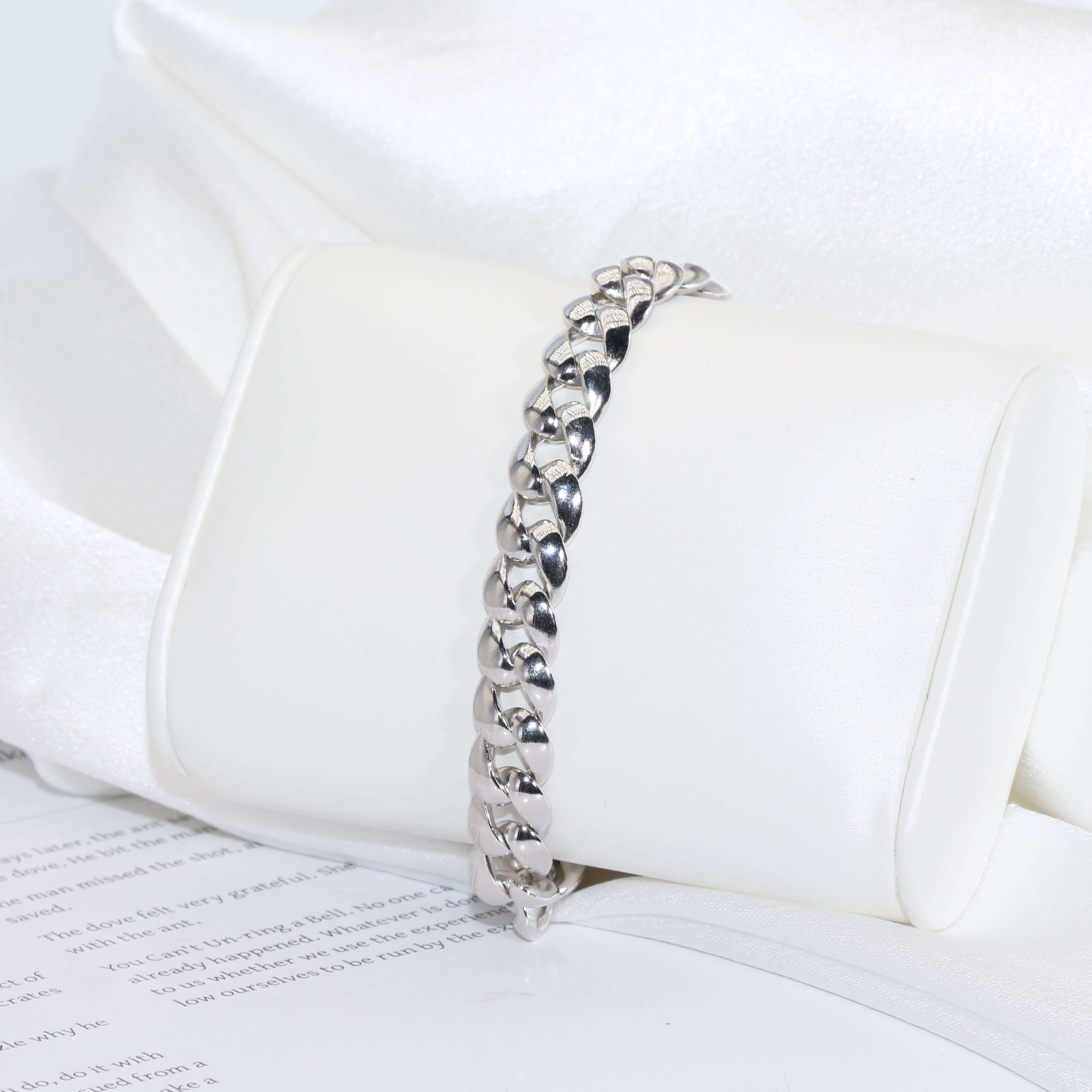 Wholesale Hip Hop Jewelry Tarnish Free 10mm 925 Sterling Silver Miami Cuban Link Bracelet Men Women Chains