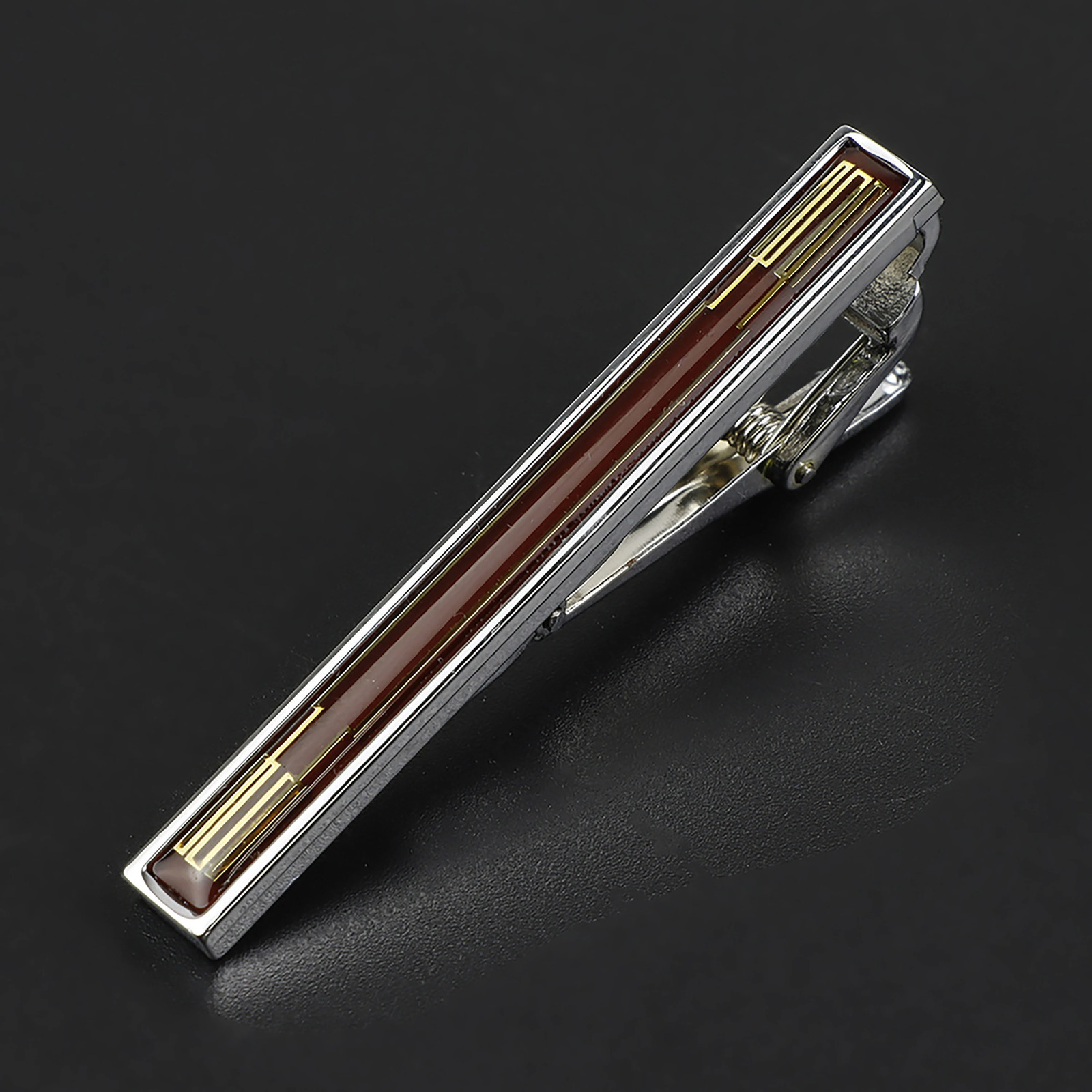 Trendy Silvery Enamel Painting Color Metal Tie Clips Novelty Business Banquet Accessories Jewelry Tie Clasp Gift 250430