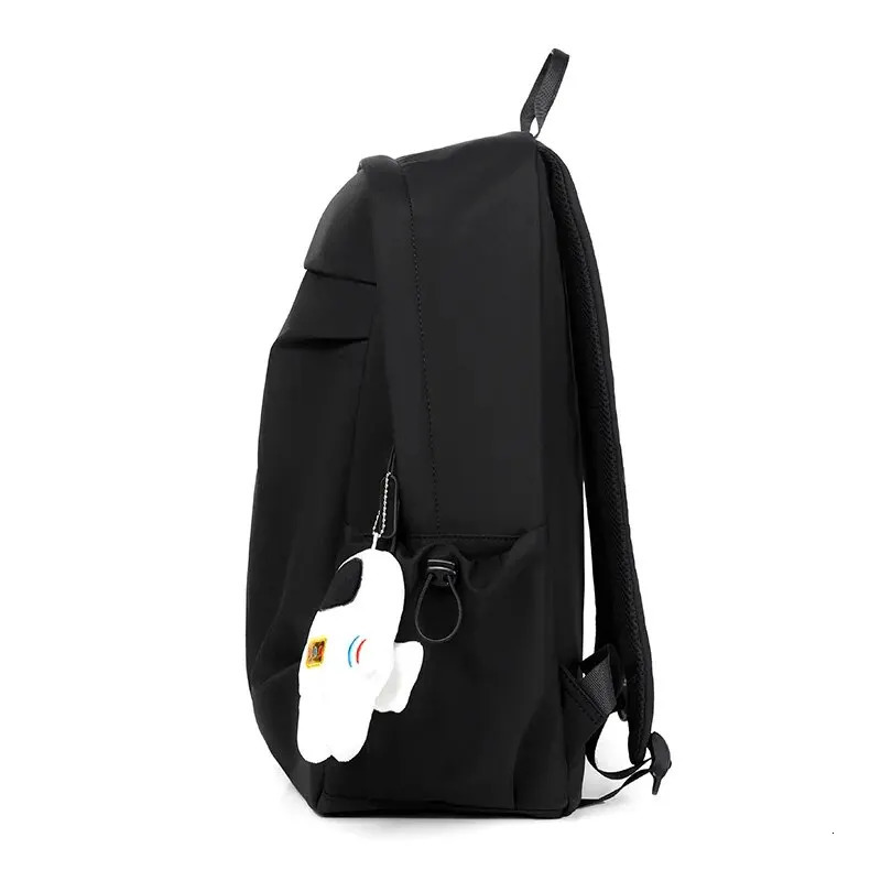 14 inch large capacity casual backpack sports simple unisex computer backpack with pendant 250427