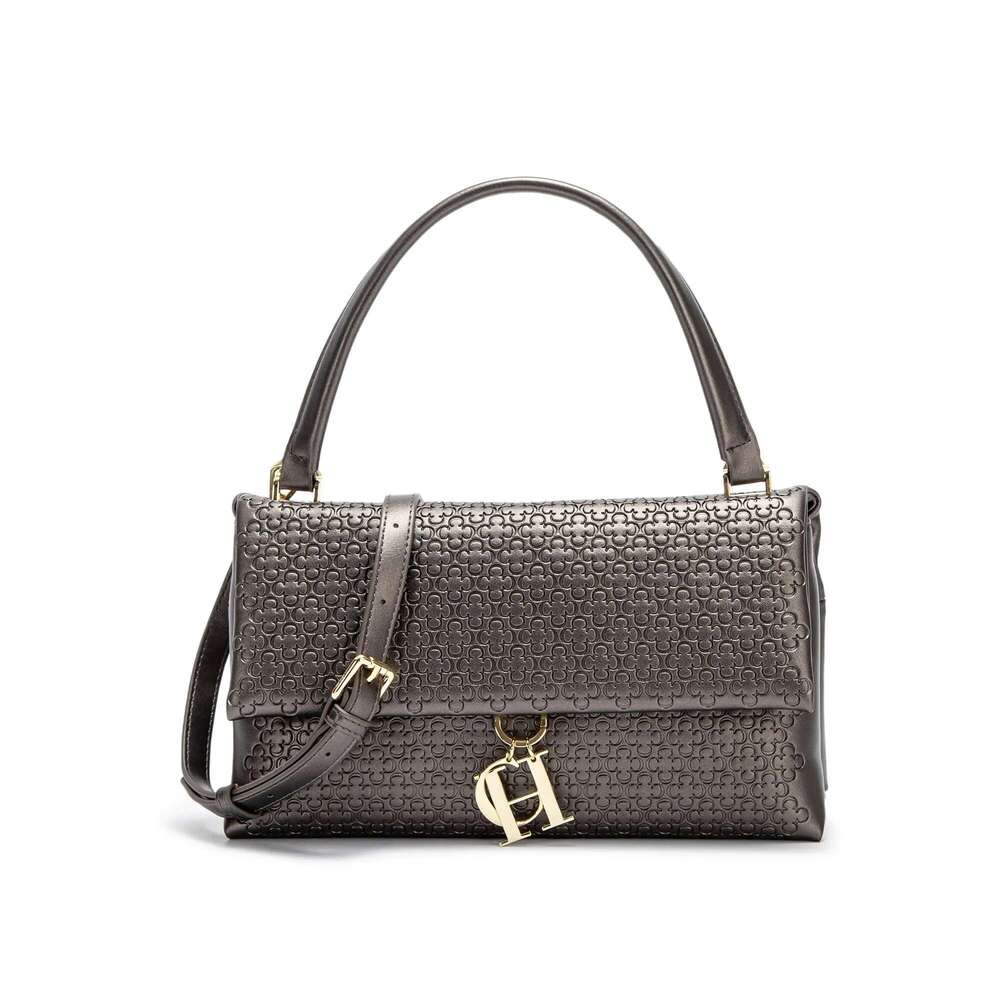 CH Handbag High Quality Fashion Design Model Flower Emed Ladies Shoulder Bag Metal Accessories Unique Pattern