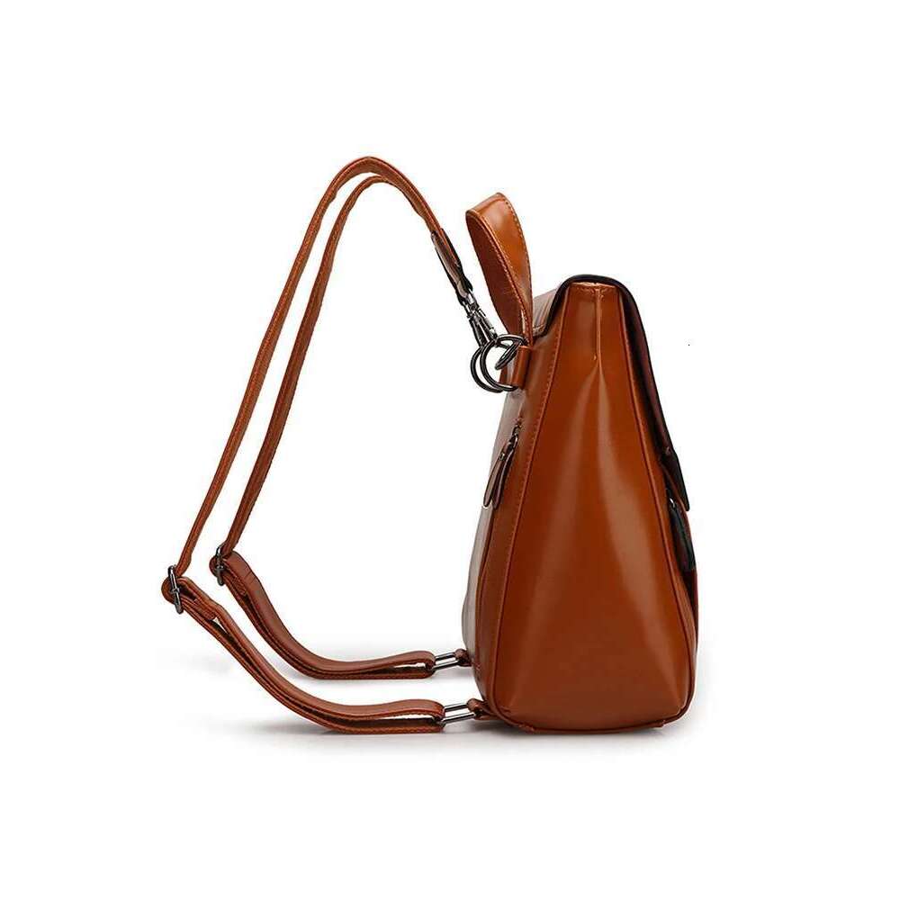 Pu Leather Large Capacity Classic Retro College Backpack Joker Bag