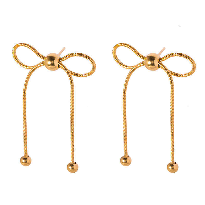 Instagram Iuencer's Same Style Drawstring Butterfly Design Necklace, Gold Titanium Steel Lock Chain, High-End Accessory