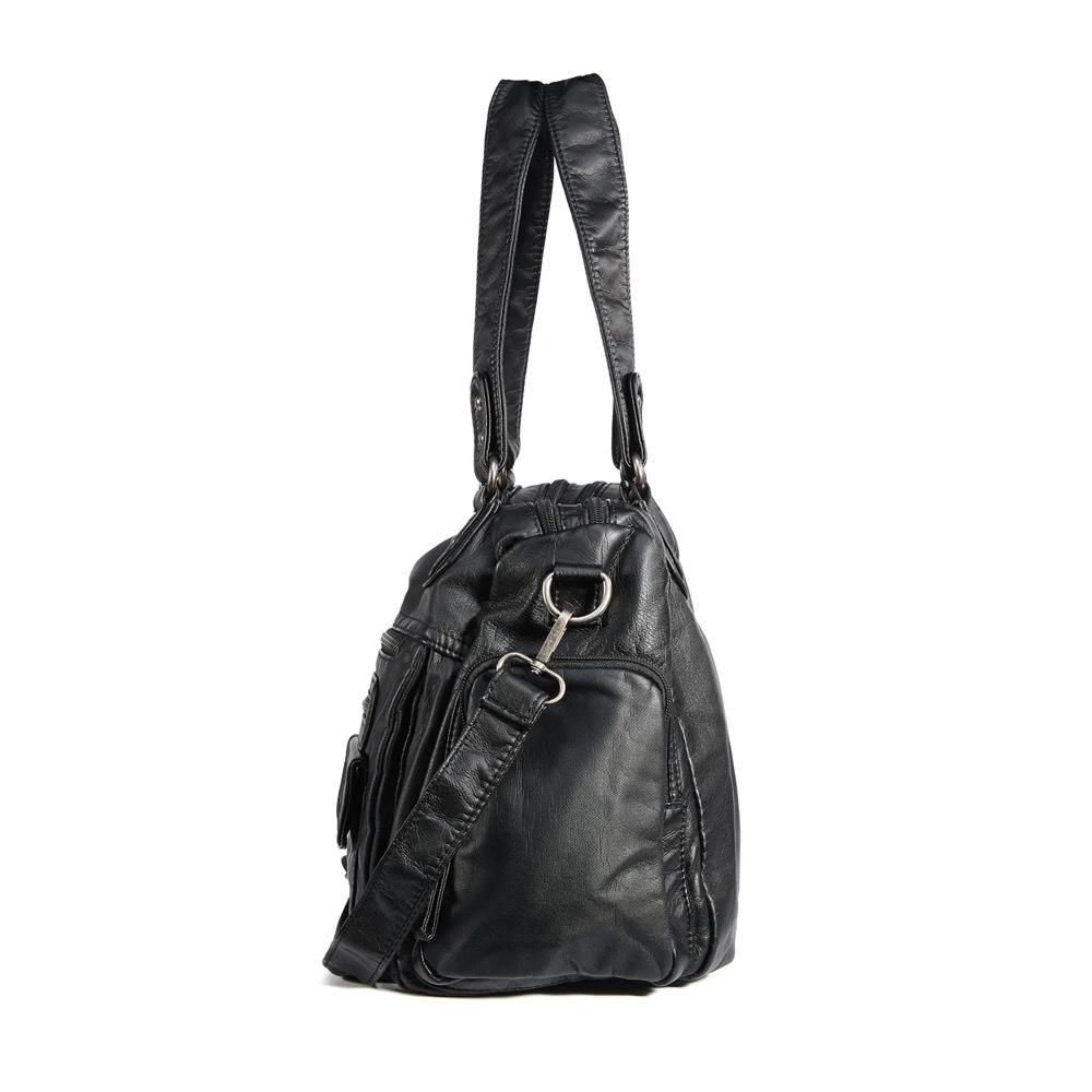 Ladies' washed old Y2K motorcycle large capacity multi pocket Japanese and Korean trendy spicy girl shoulder bag