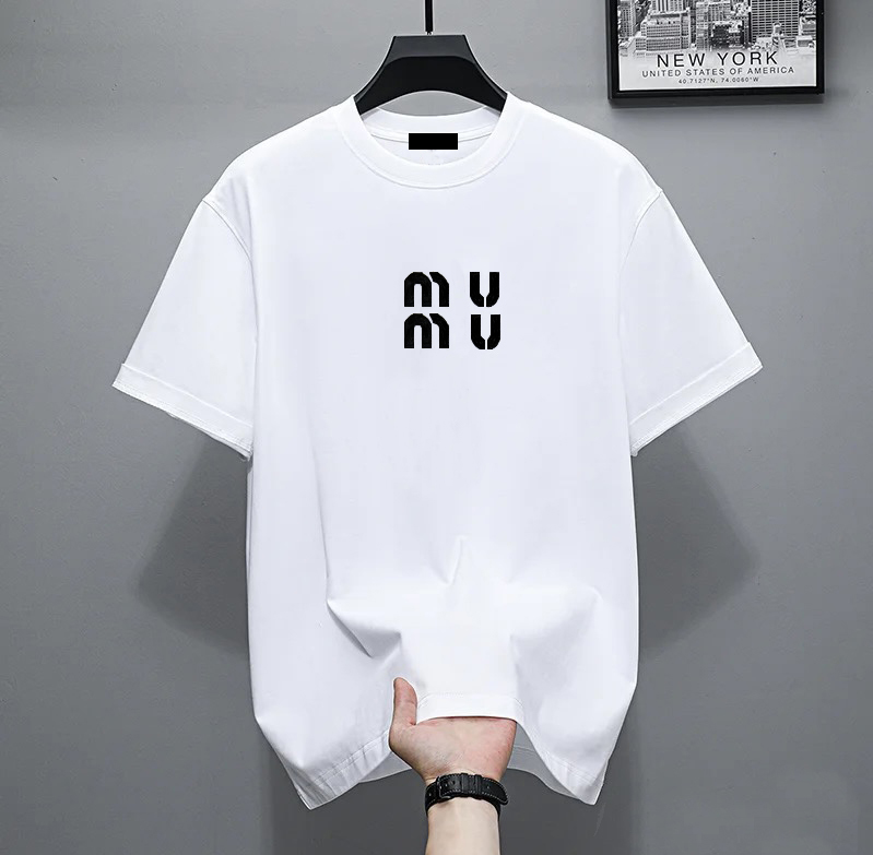 Summer fashion casual women's wear new T-shirt brand designer cotton casual printed letter pattern round neck short-sleeved couple T-shirt