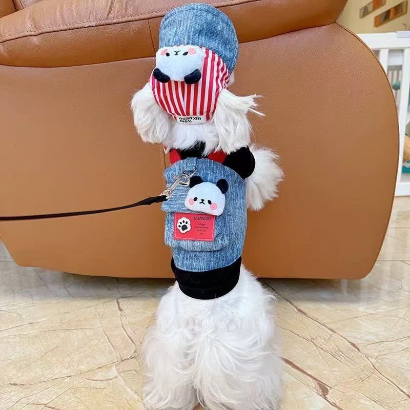 T00112Dog clothes summer thin T-shirt pet Bichon Schnauzer Teddy Maltese small dog summer sweatshirt
