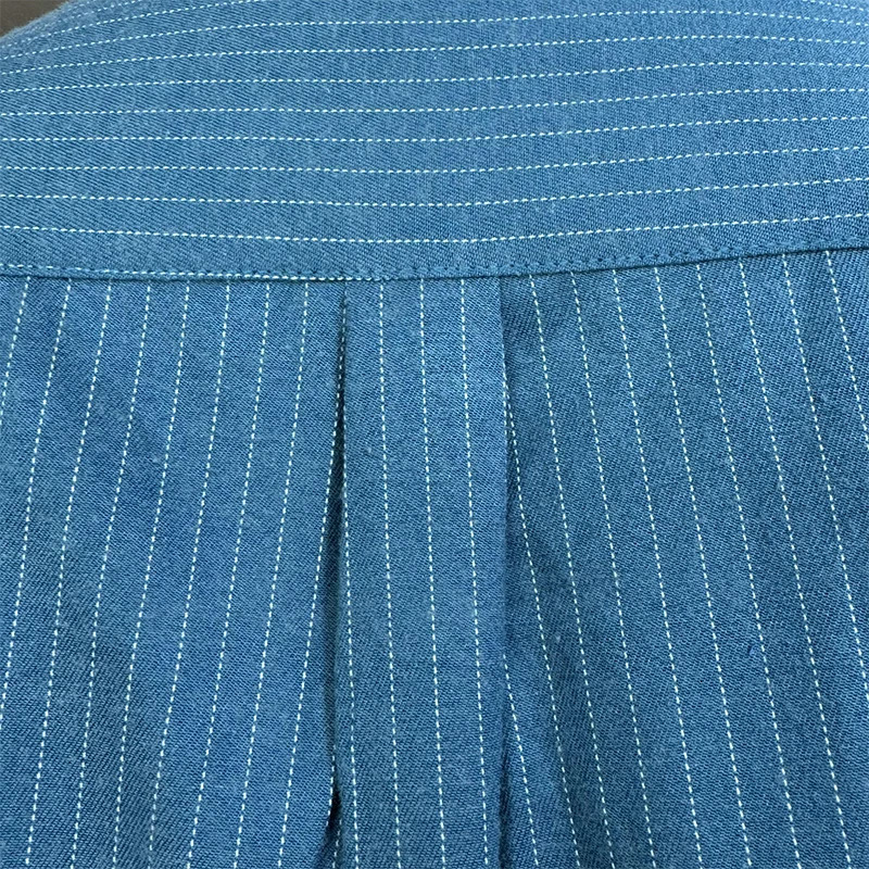 mens plain weave long sleeved pure cotton formal suit soft comfortable casual and fashionable flannel shirt clothing size 7XL 6XL 250427