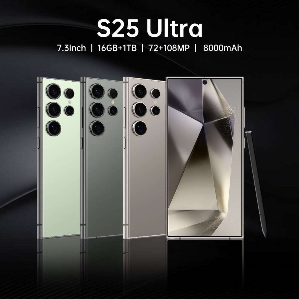 S25 Ultra 7.3HD 16+1TB smart phone 5G Android phone display 72MP+108MP camera Android 14 phone fingerprint recognition face recognition GPS