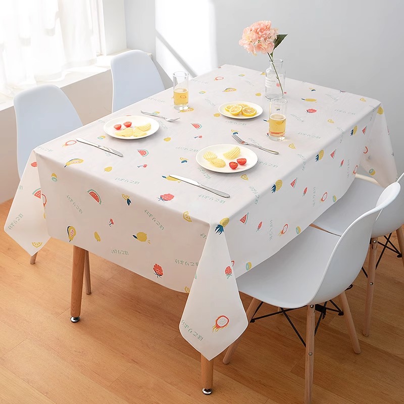 W39 tablecloth waterproof, oil-proof and scalding-proof square tablecloth ins learning desktop decoration arrangement tablecloth pvc coffee table mat