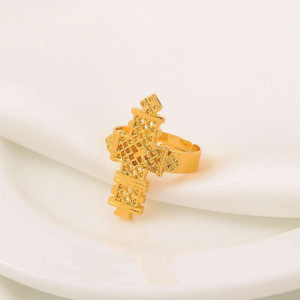 Hot Ethiopian Jewelry Coptic Crosses Pure Gold Color Sets Nigeria Eritrea Kenya Habesha Style