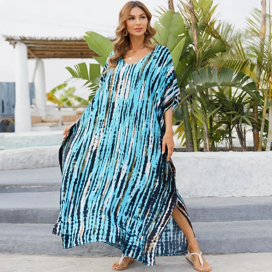 Summer Womens Beach Maxi Dress Cover Robe Bed Sheet Bathroom Set Pareo Salida De Playa Kaftan Swimsuit 250422
