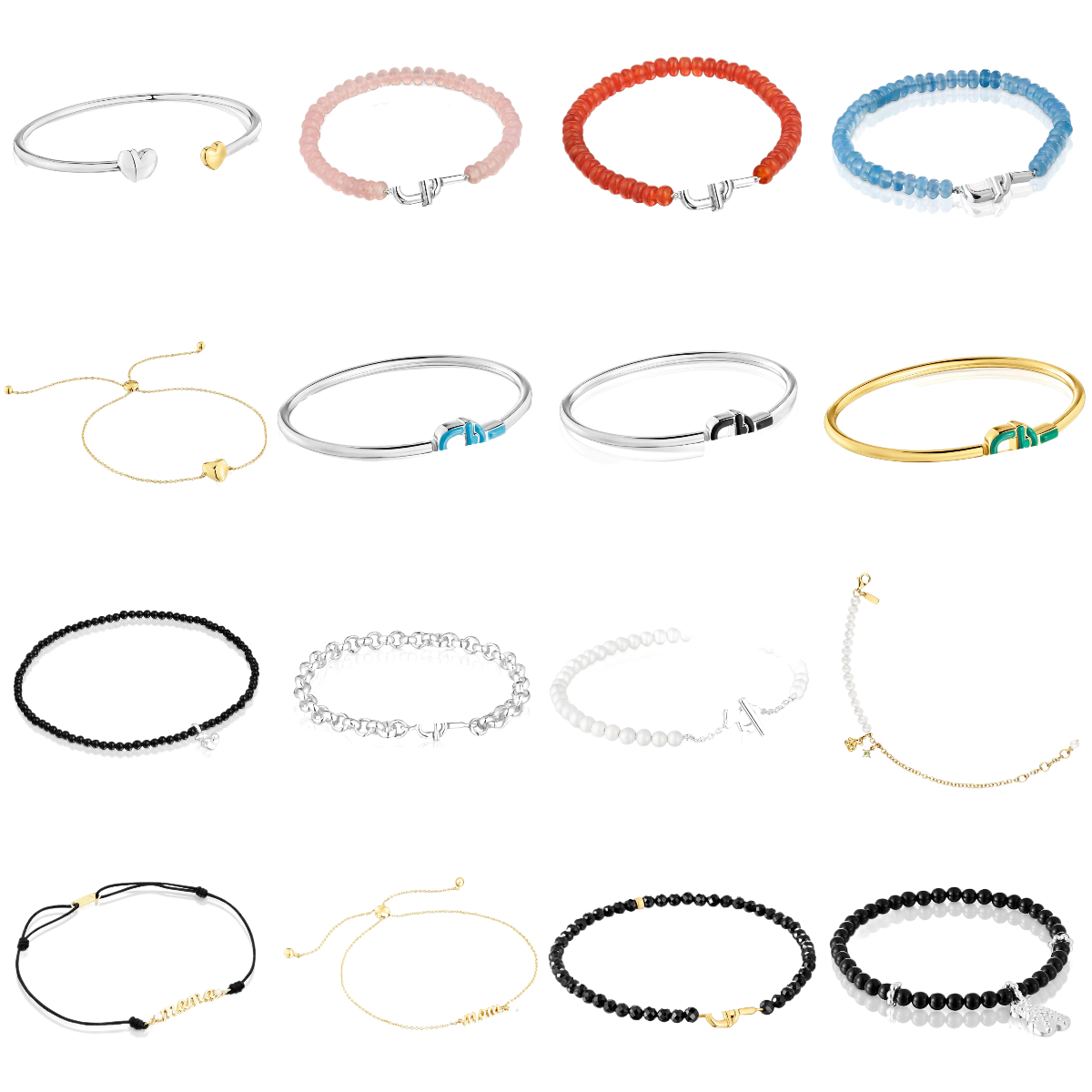 2025 TOUS 925 Silver Bracelet - Fashionable Beaded Bracelet