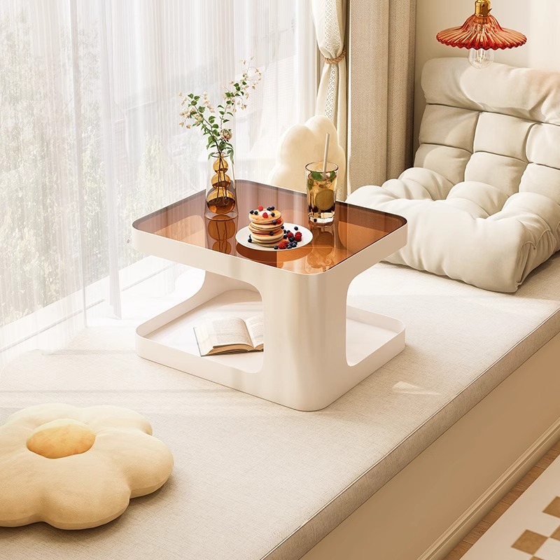 B528 Small table home bedroom creative small coffee table storage low table