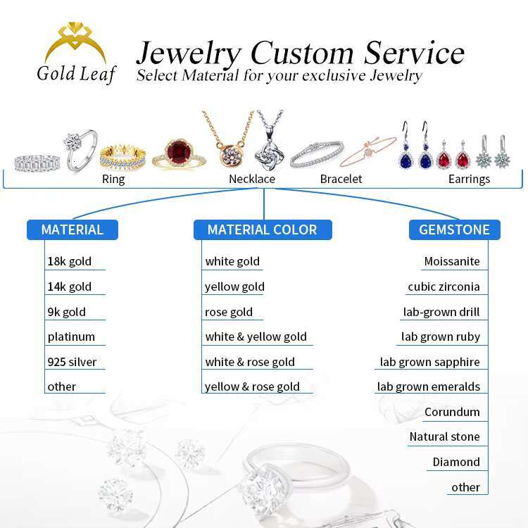 Goldleaf Manufacturers Custom 14K 18K Gold Womens Engagement Wedding Ring Moissanite Diamond Ring