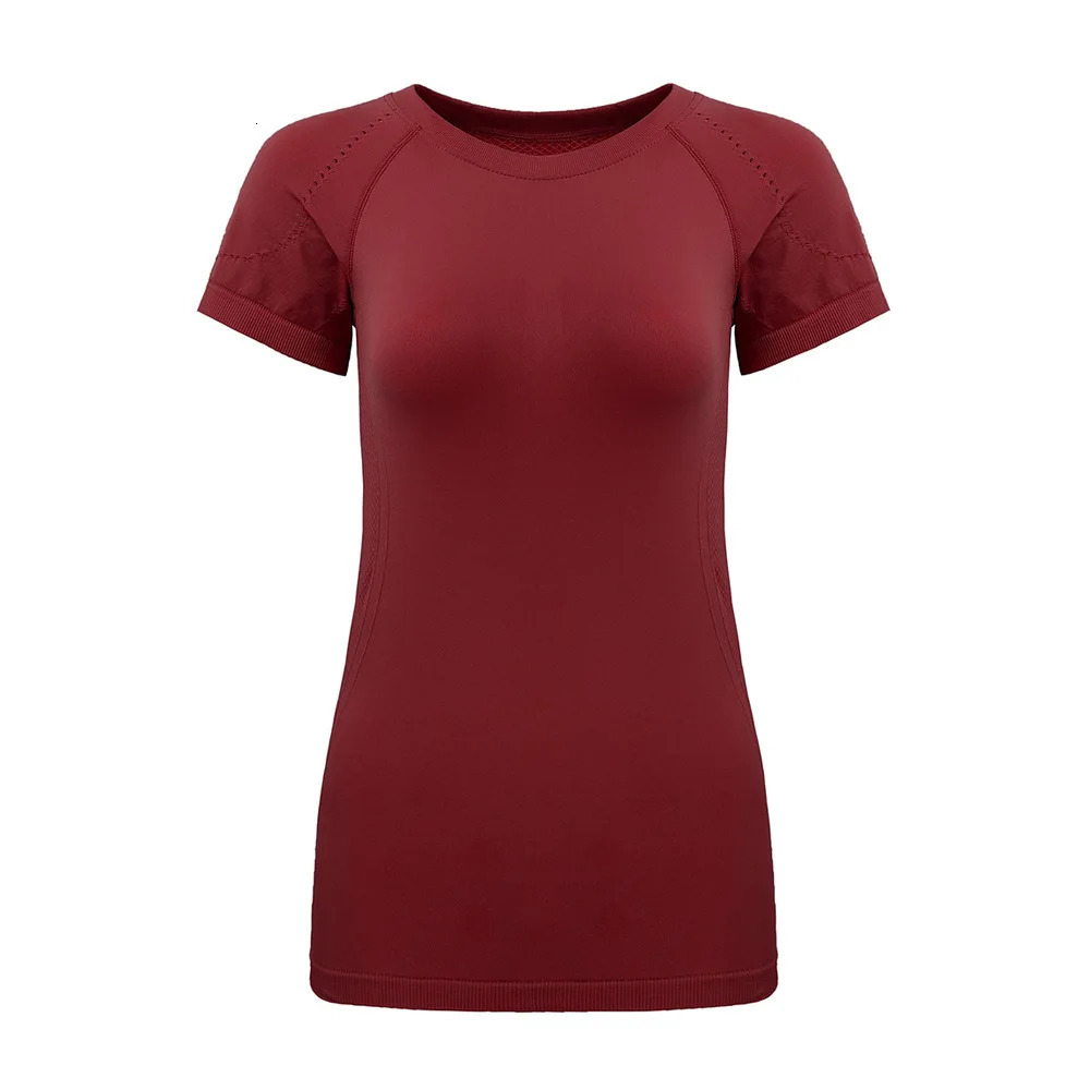 Womens Fitness Sports Tshirt Top Outdoor Loose Short Sleeve Splicing Running Fast Drying Breathable 250425