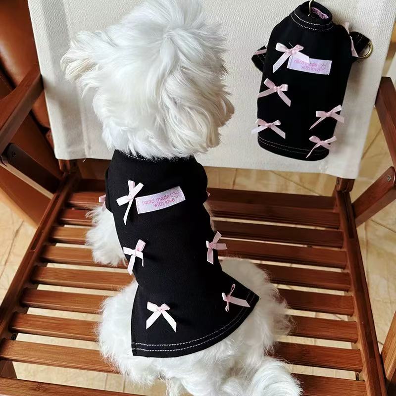 T00113Dog clothes spring thin traction overalls pet four-legged clothes Bichon Teddy Maltese small dog