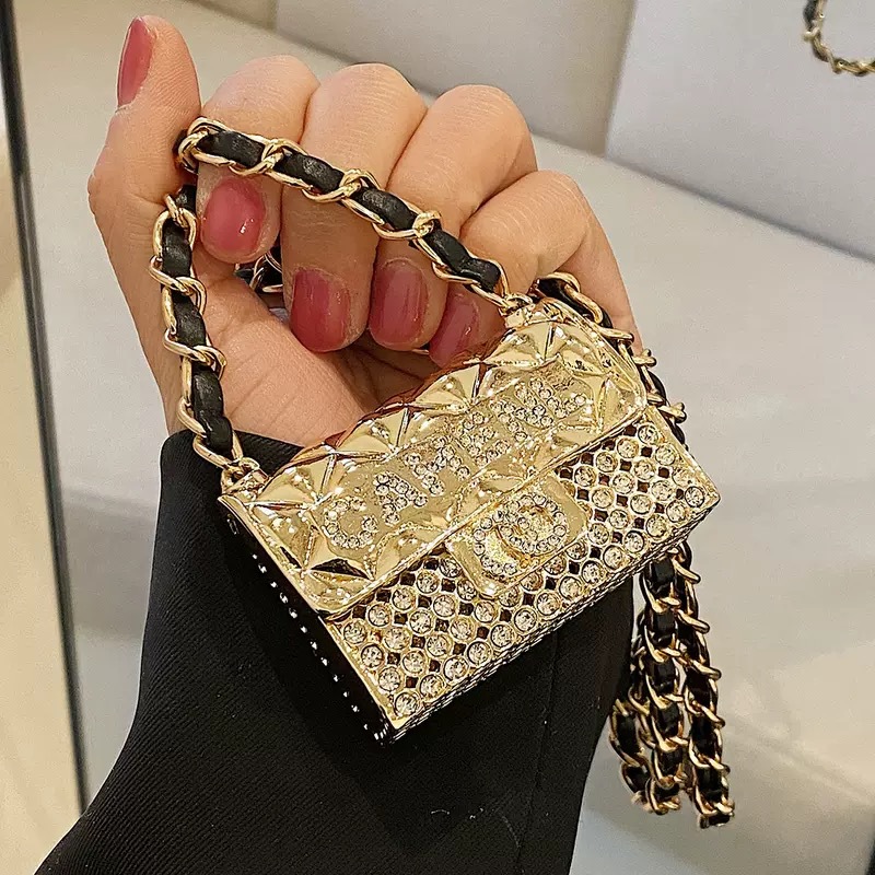 Bestselling! 2025 Designer Metal-Frame Mini Bag - Crystal-Detailed Crossbody Purse Free Shipping Chic Compact Clutch for Dresses & Formal Wear