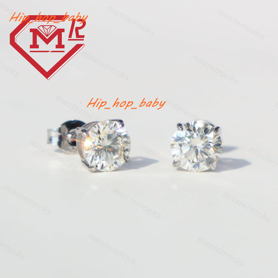 Factory Wholesale Earrings Iced Out Elegant Design 925 SilverHiphop Jewelry Moissanite Earrings