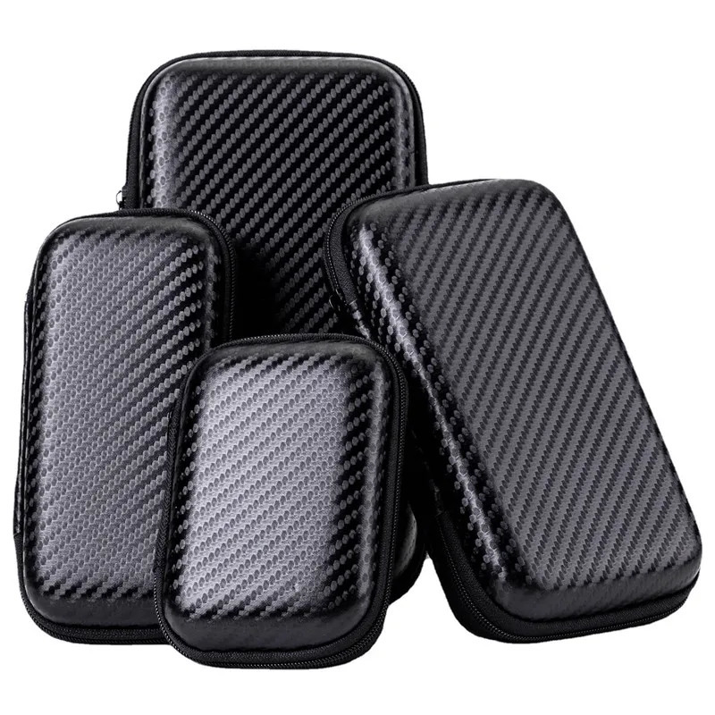 1/2 portable Eva storage bag zipper bag phone charger protective bag hard drive bag USB data cable storage bag 250425