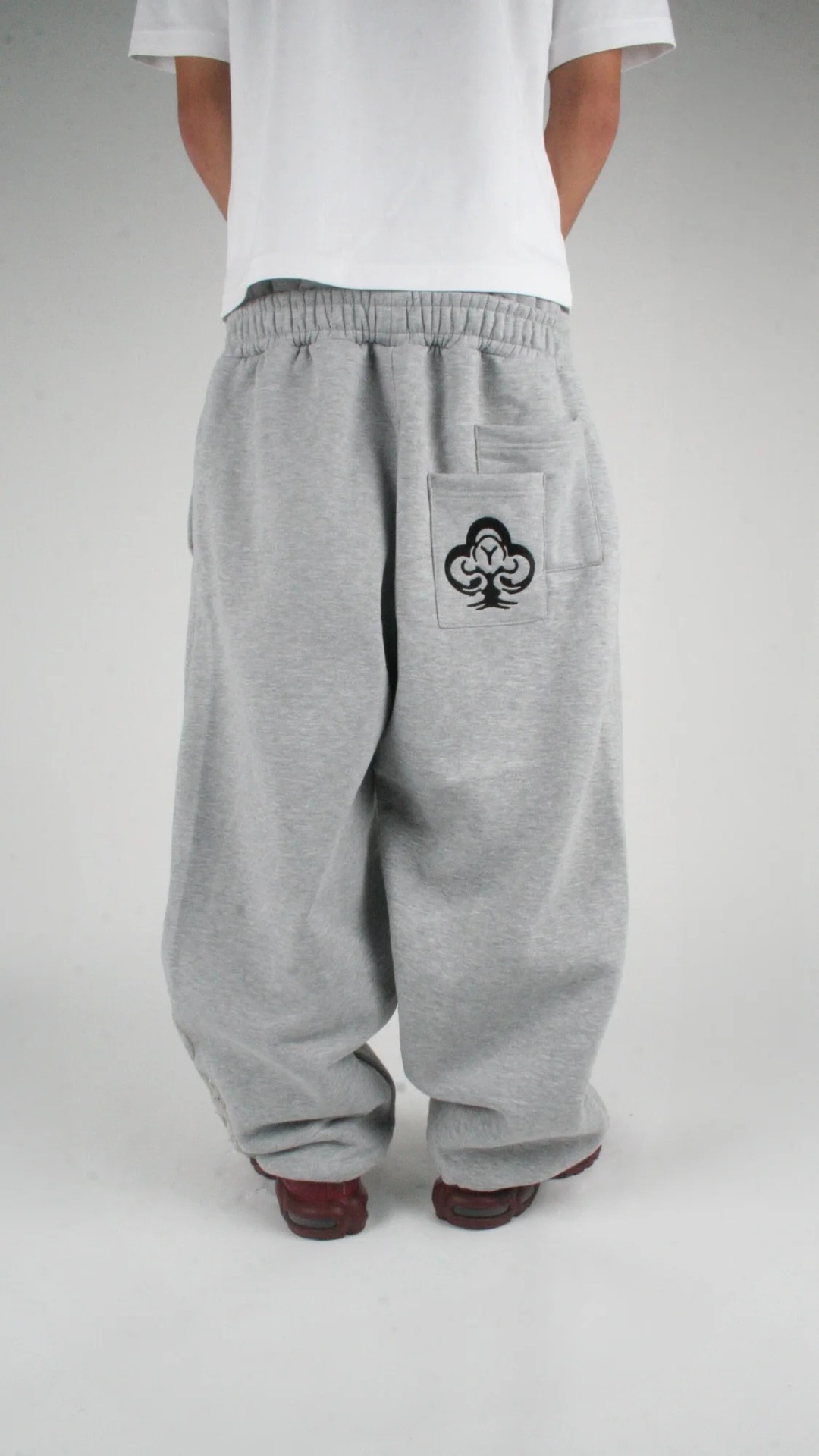 Men's Pants Y2K Retro Men Jogging Double Waist Poker Embroidery Unisex Sweatpants Gothic Hip Hop Streetwear Casual Baggy Sagging