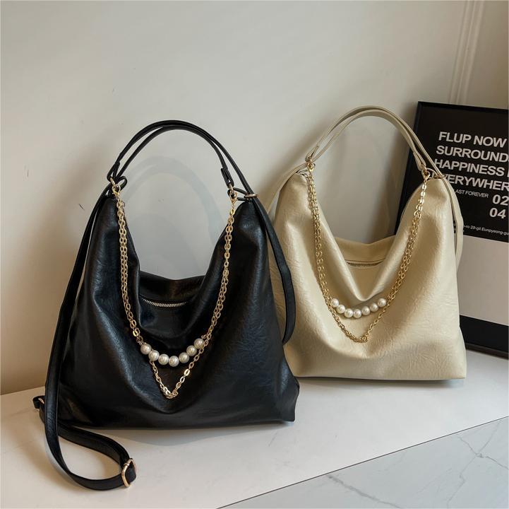 Bestselling! 2025 Oversized Designer Work Tote - Women's Minimalist Chain-Detail Shoulder Bag Free Shipping Chic Spacious Commuter Accessory
