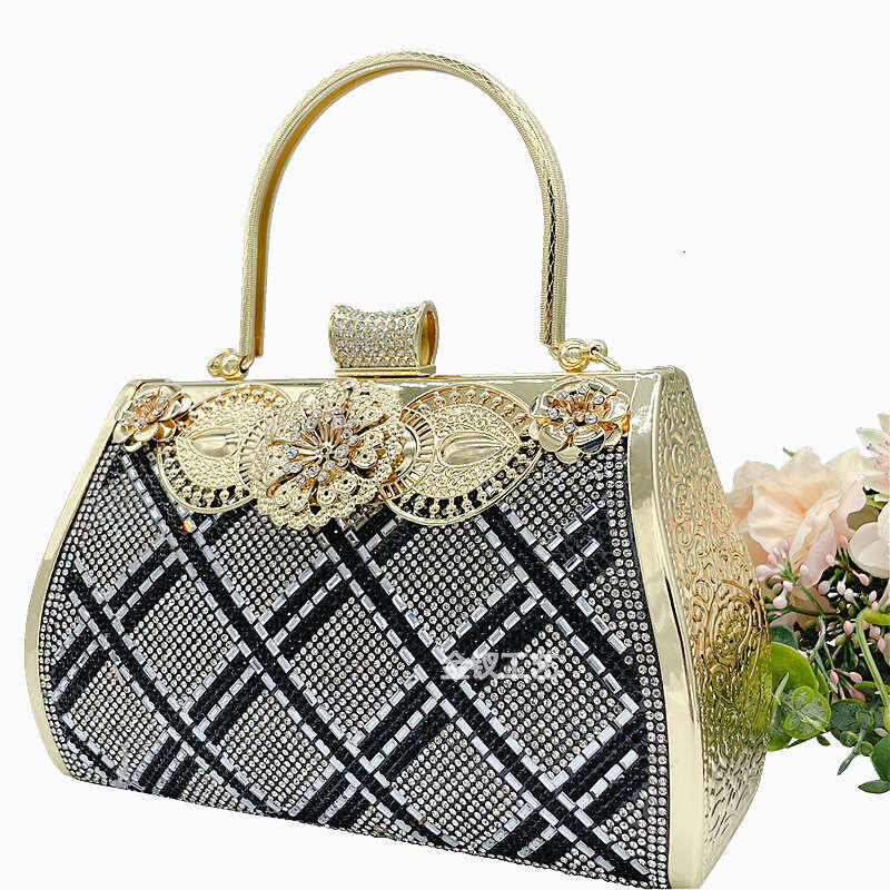 Dinner Bag Large Capacity Single Sided Diamond Cheongsam Accessory Women S Bride S Wedding Bag Formal Dress Banquet KQ