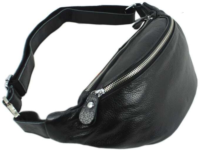 Fashion Genuine For Men Fanny Leather Pack Bum Bag Money Belt Waist Pouch Molle Pochete