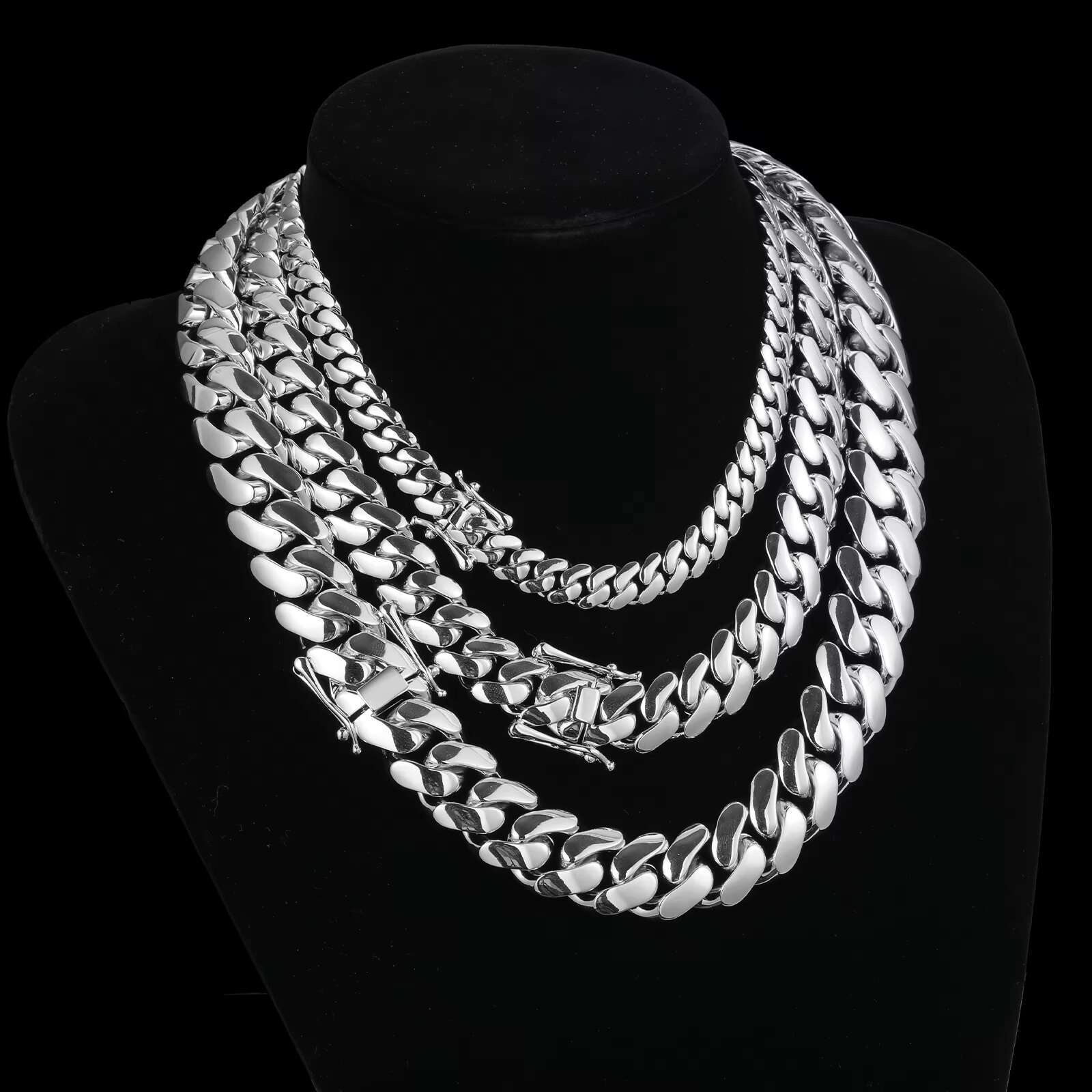 High Quality 10mm-22mm 925 Sterling Silver VVS Moissanite Diamond Miami Hip Hop Jewelry Choker Necklace for Men
