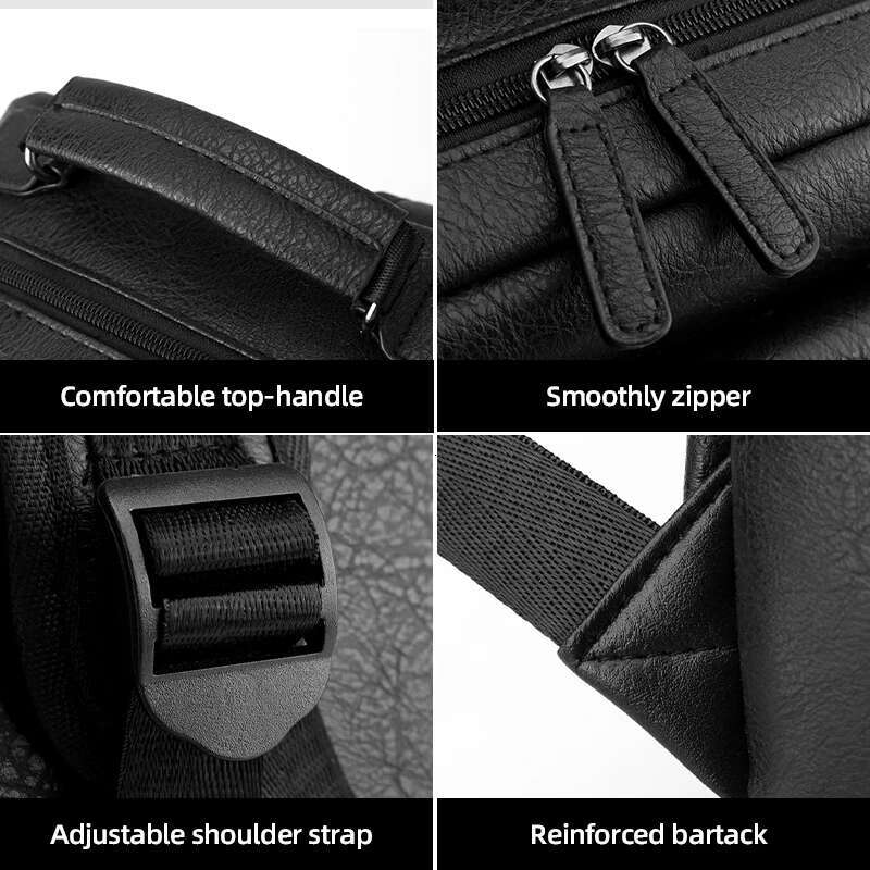 PU Business Backpack Large Capacity Laptop Bag Multifunctional Computer Backpacks Men Waterproof Travel Daypack Students Pack